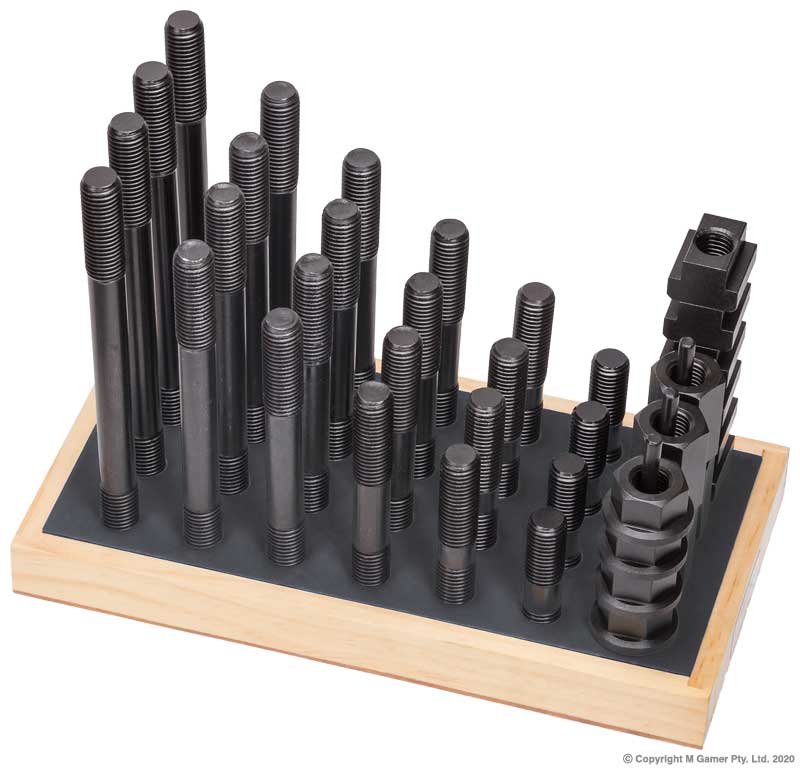 Stud and Nut Kit, 38pce M14 x 2 Stud 16mm Slot